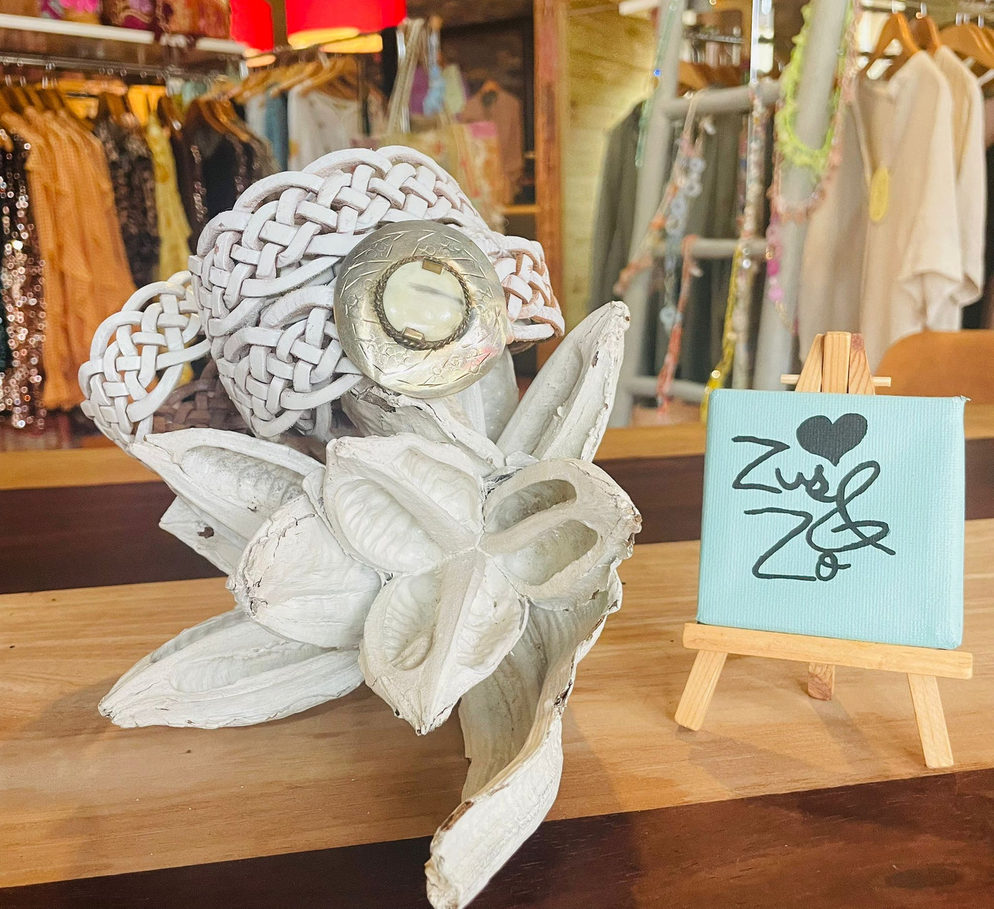 Braided Belt with Silver Buckle White