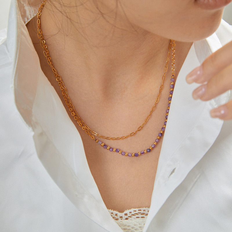 Lovelika Collier multi-rangs - Ashley Purple TU