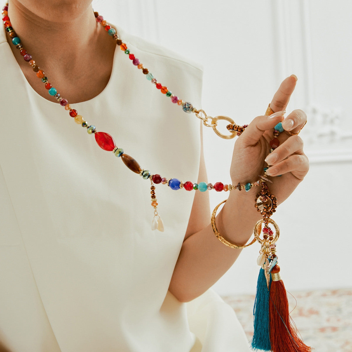 Lovelika Collier sautoir résine - Danielle Multicolor TU