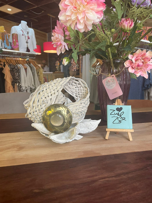 Vegan Leather Ibiza Belt Beige