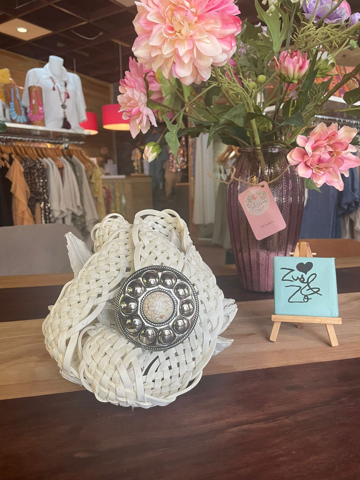 Vegan Leather Ibiza  Silver Belt White