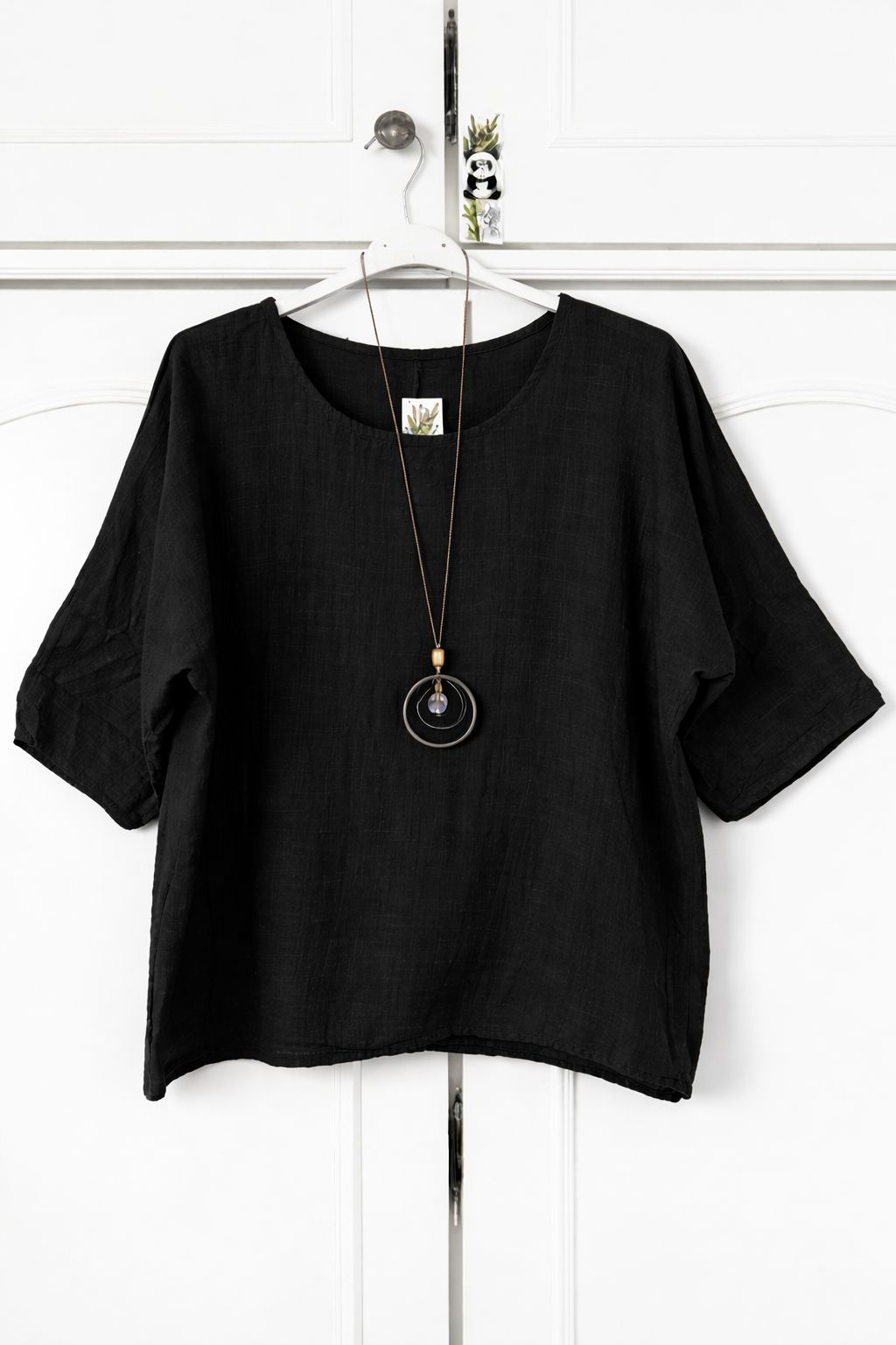 Cotton blouse with collar