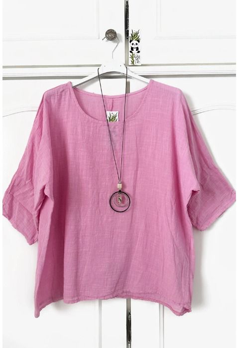 Cotton blouse with collar