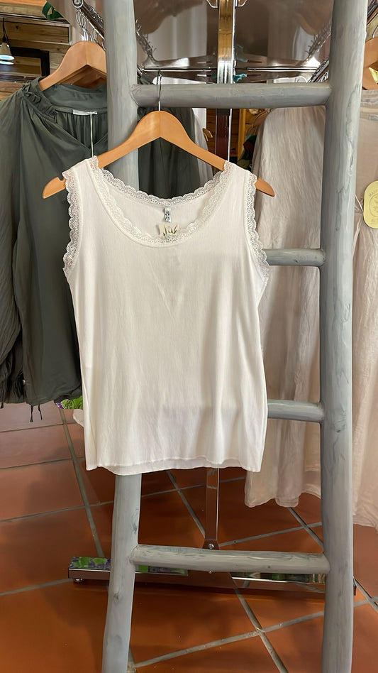 Lace Trim Tank Top