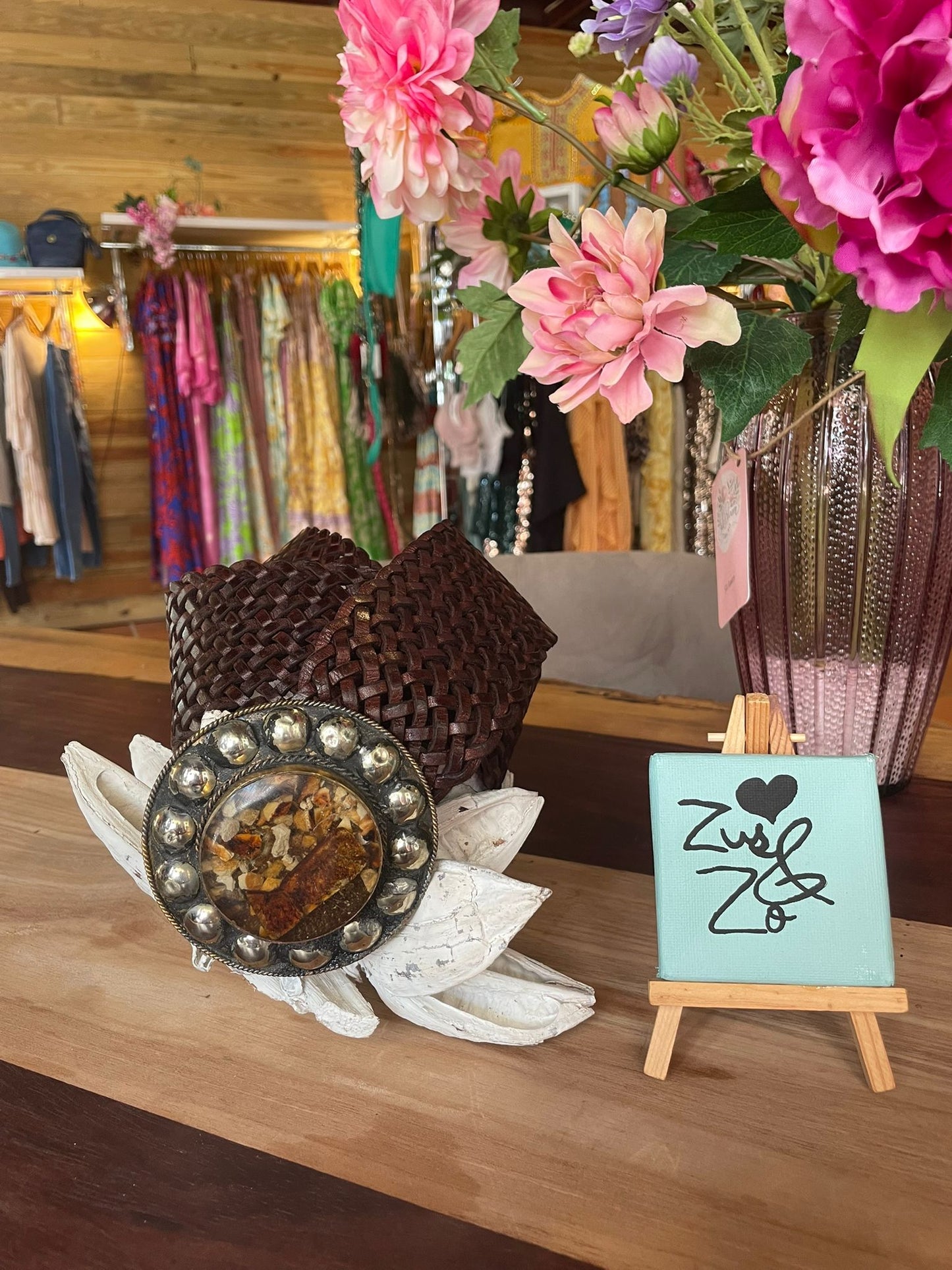 Braided Statement Belt Fuchsia