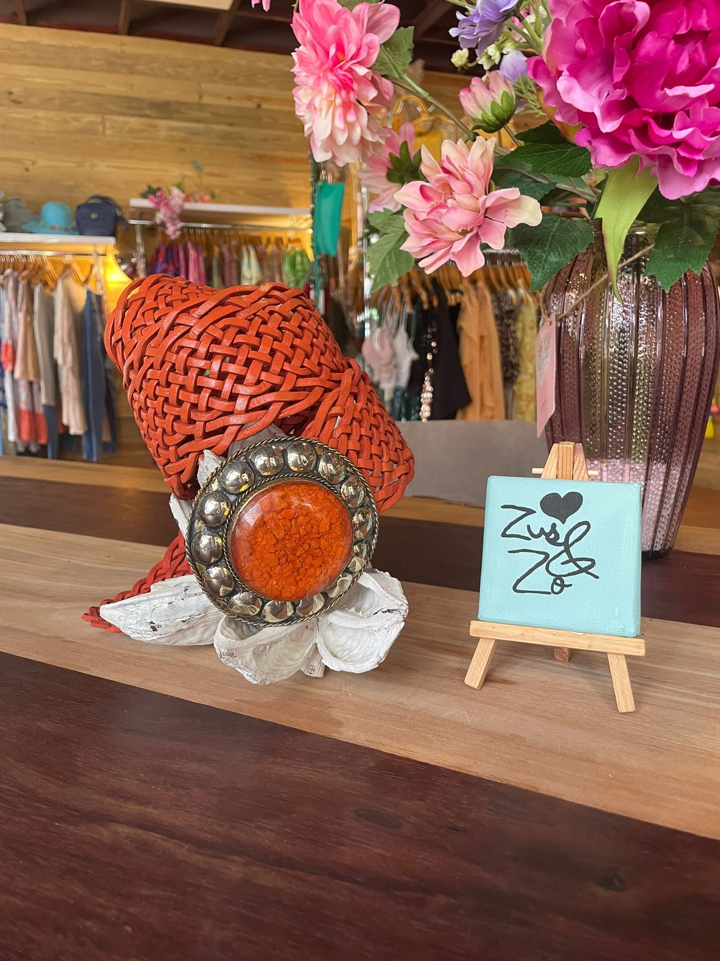 Braided Statement Belt Fuchsia