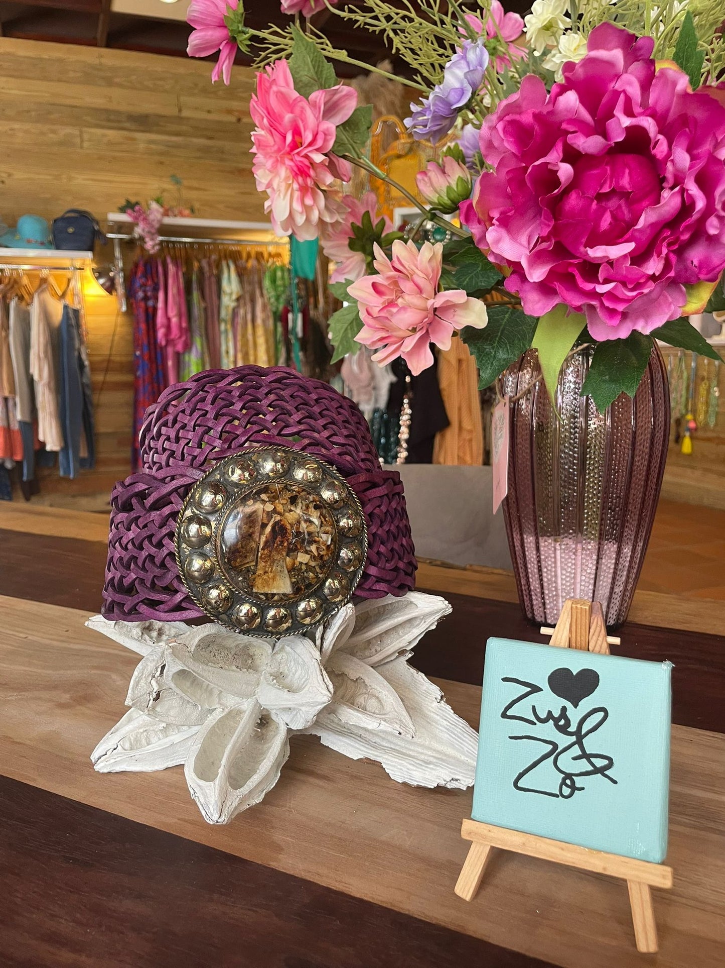 Braided Statement Belt Fuchsia