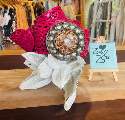 Braided Statement Belt Fuchsia