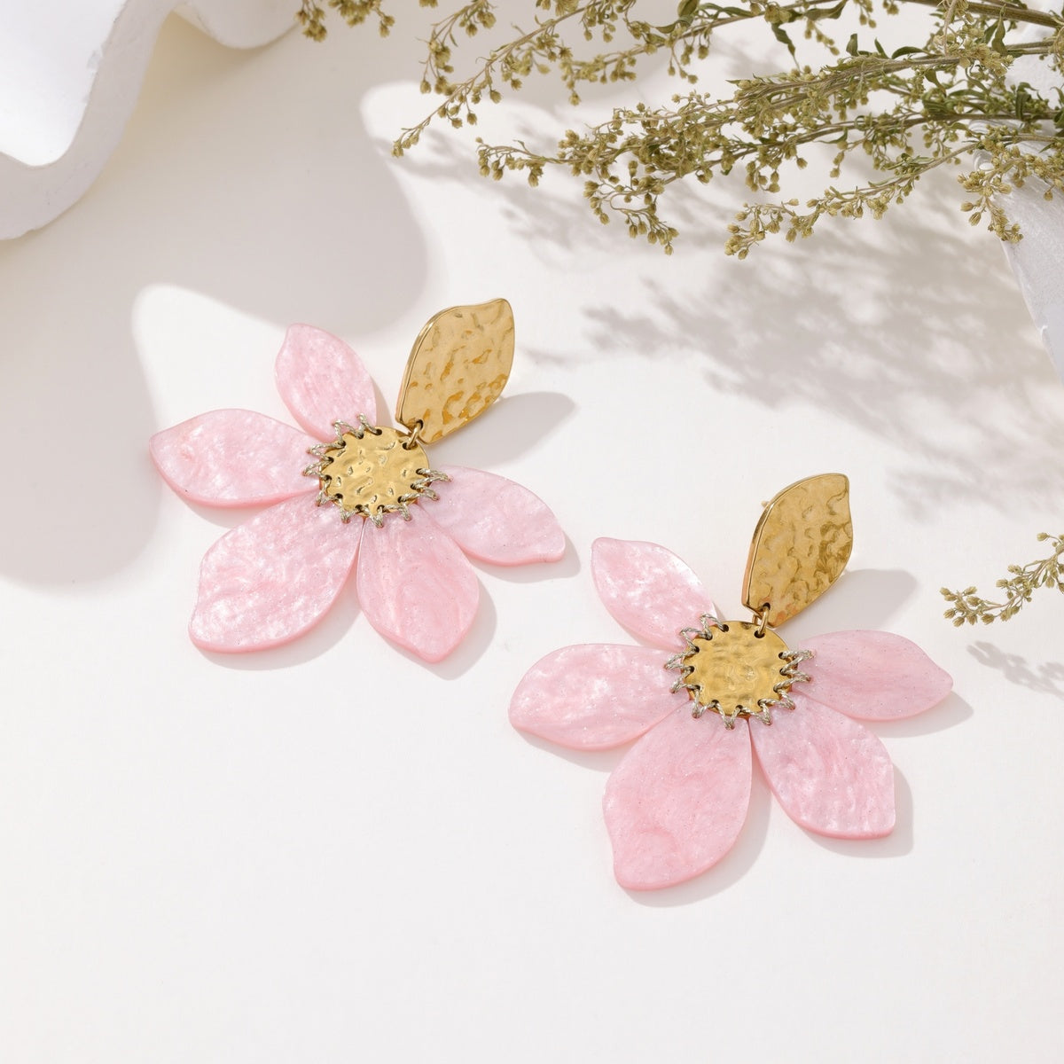 Lovelika Boucles d'oreilles pendantes Aenys Pink TU