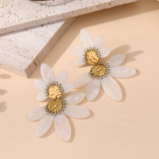 Lovelika Boucles d'oreilles pendantes Emalda White TU