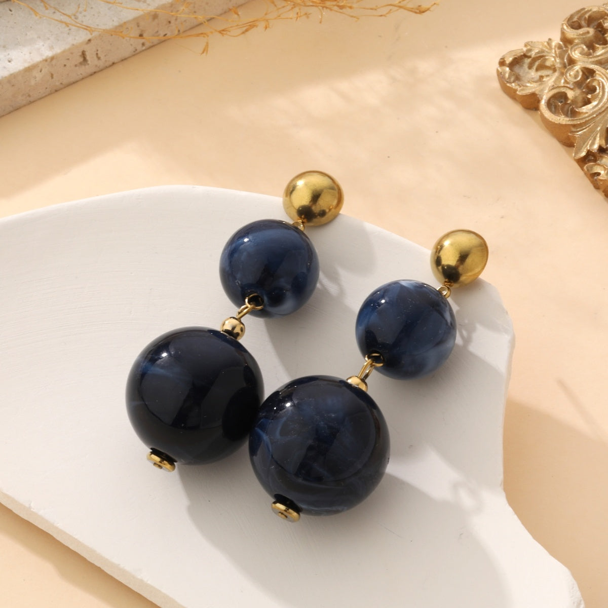 Lovelika Boucles d'oreilles pendantes Marjorie Blue TU