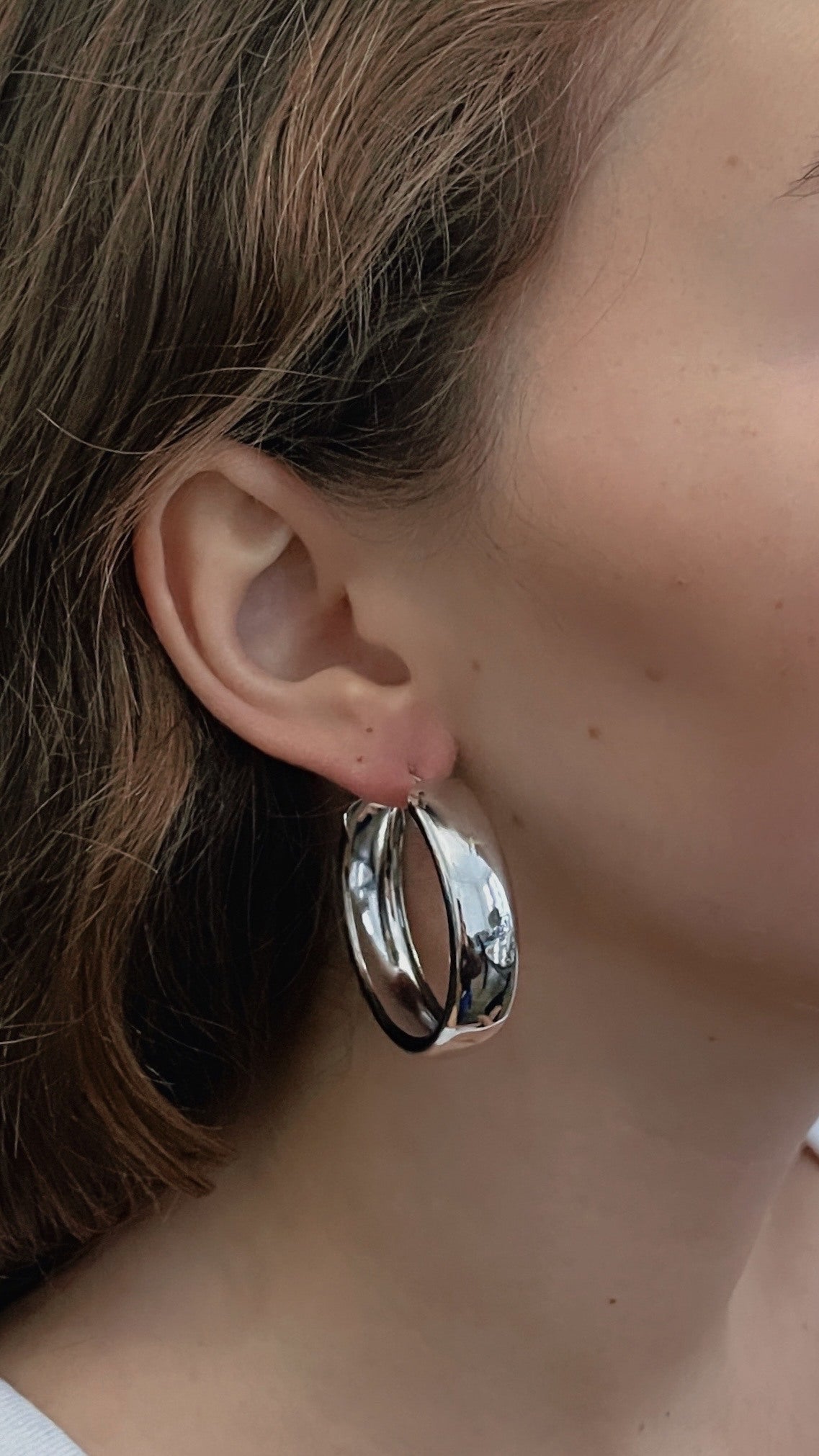 D Bijoux Rhinestone earrings Silver TU