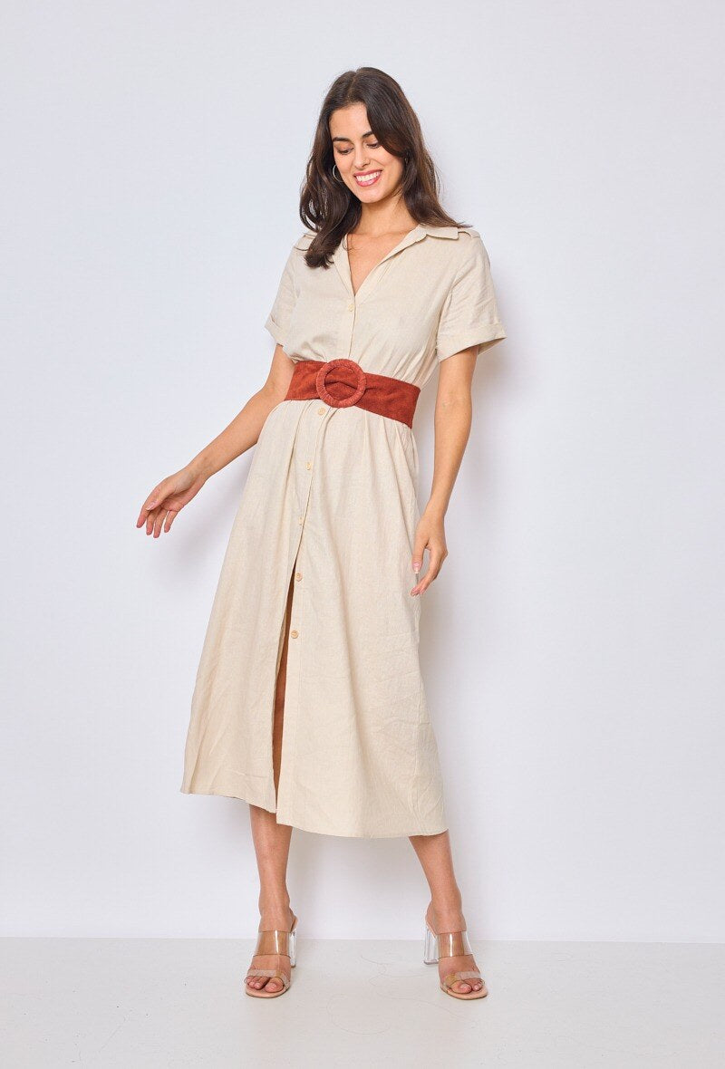 CINNAMON Dress belt Burnt Orange TU