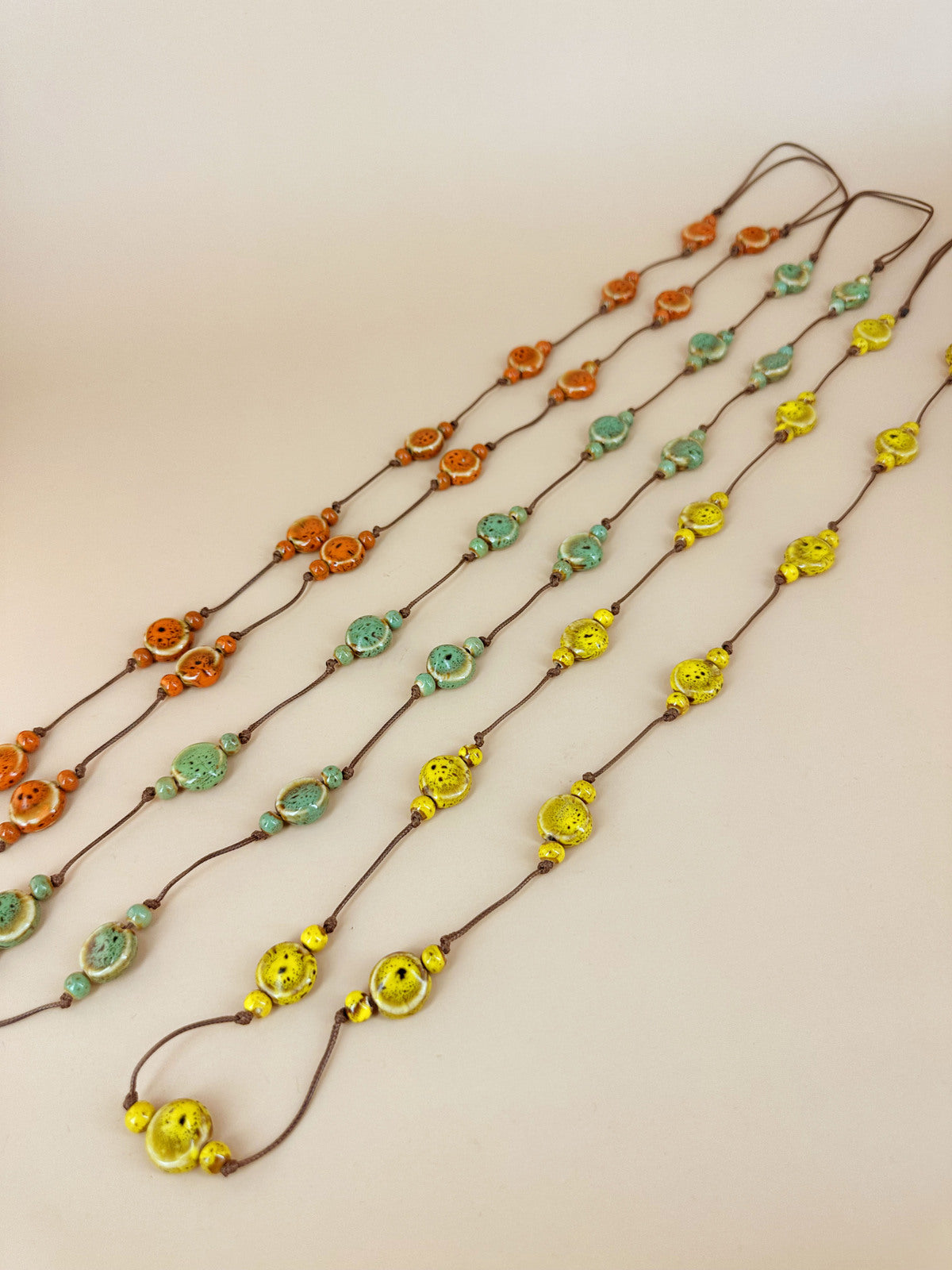 D Bijoux Enamel ceramic pearls necklace Freesia TU