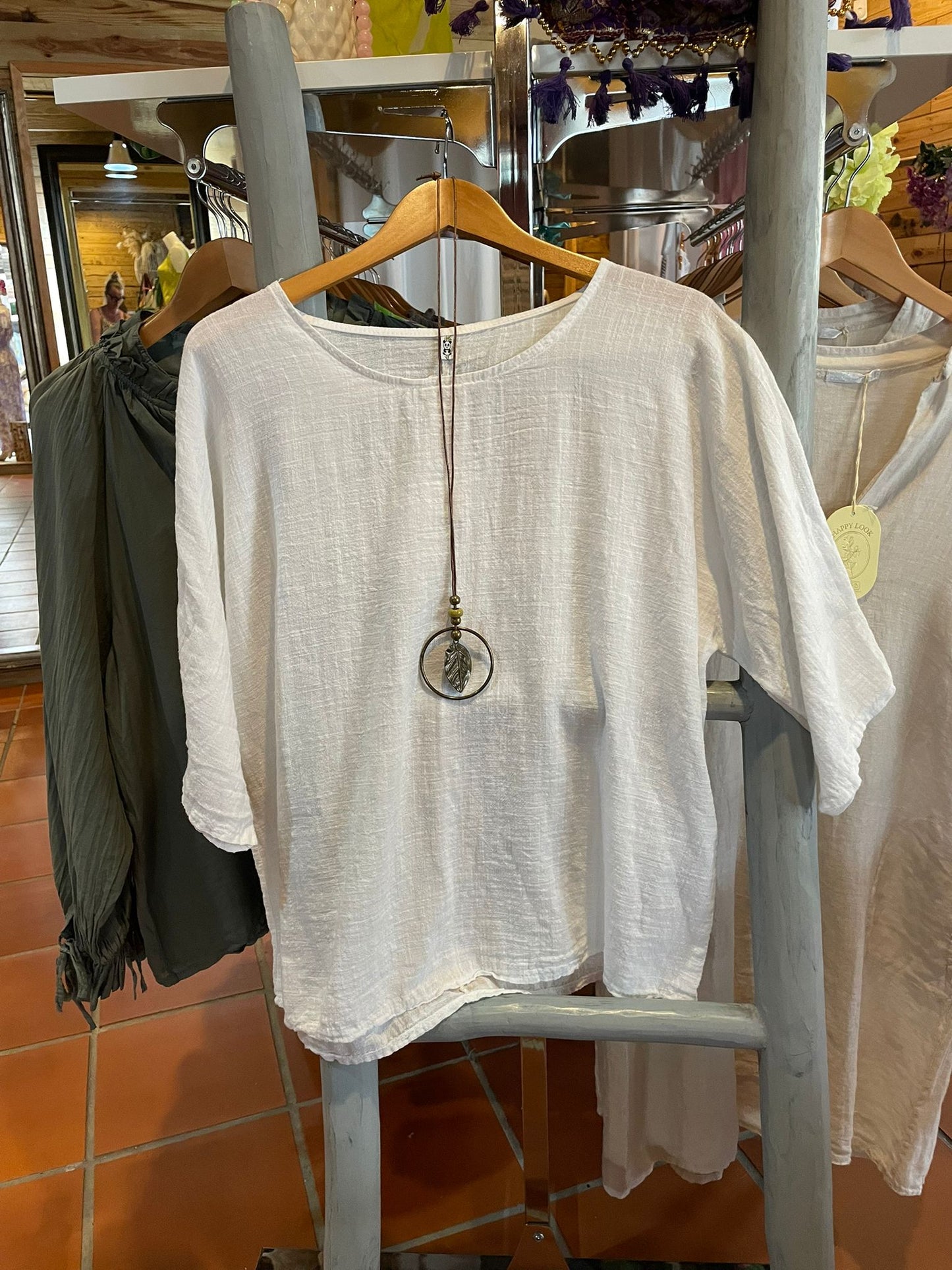 Cotton blouse with collar