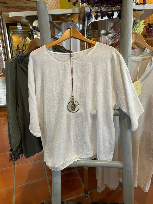 Cotton blouse with collar