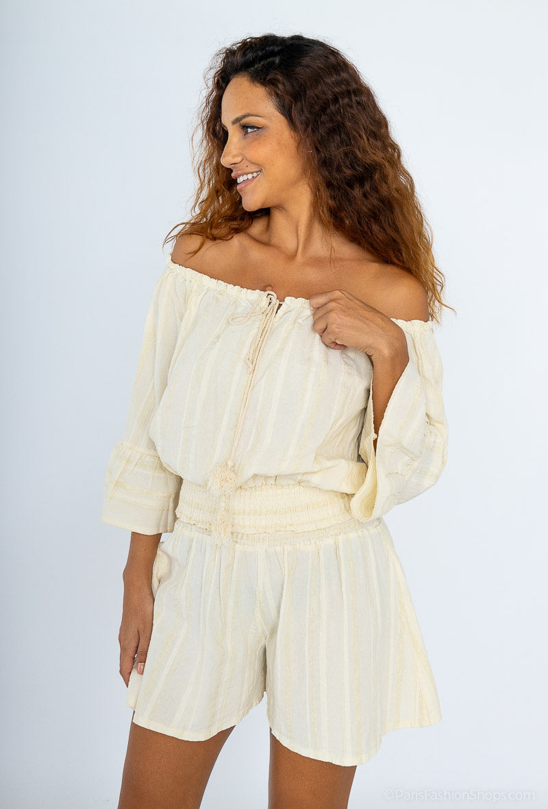 Rosa Fashion Cotton top Beige TU