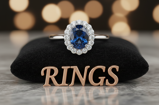 maak een images van een ring en zet de text Rings erop