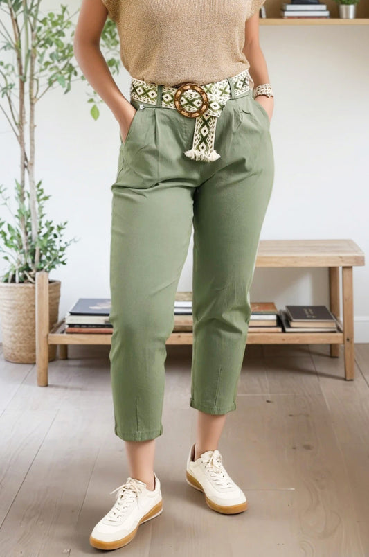 Zafa Magic stretch jogger pants Kaki TU