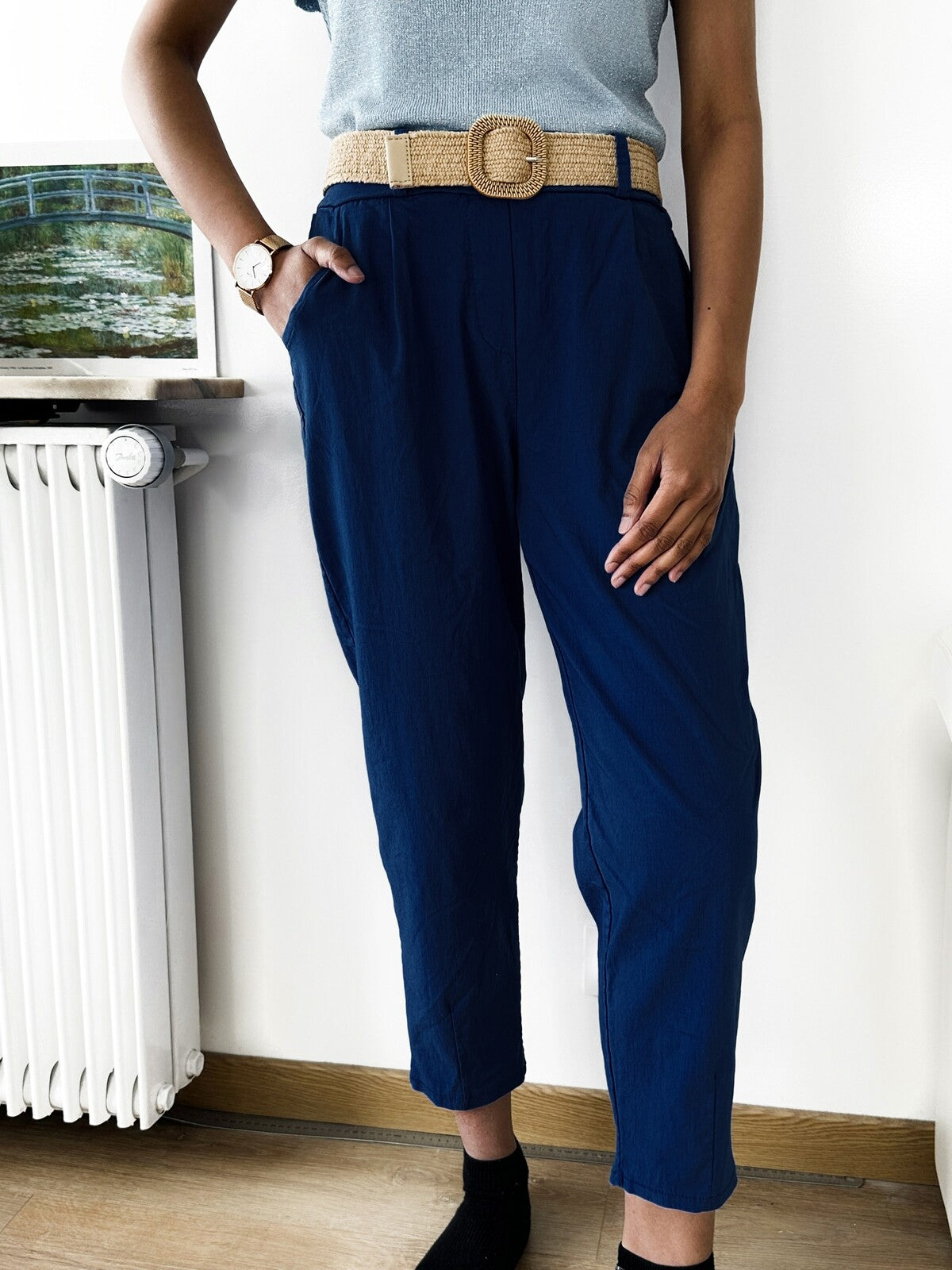 Zafa Magic stretch jogger pants Navy TU