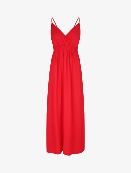 Rosa Fashion Long plain dress Red S/M