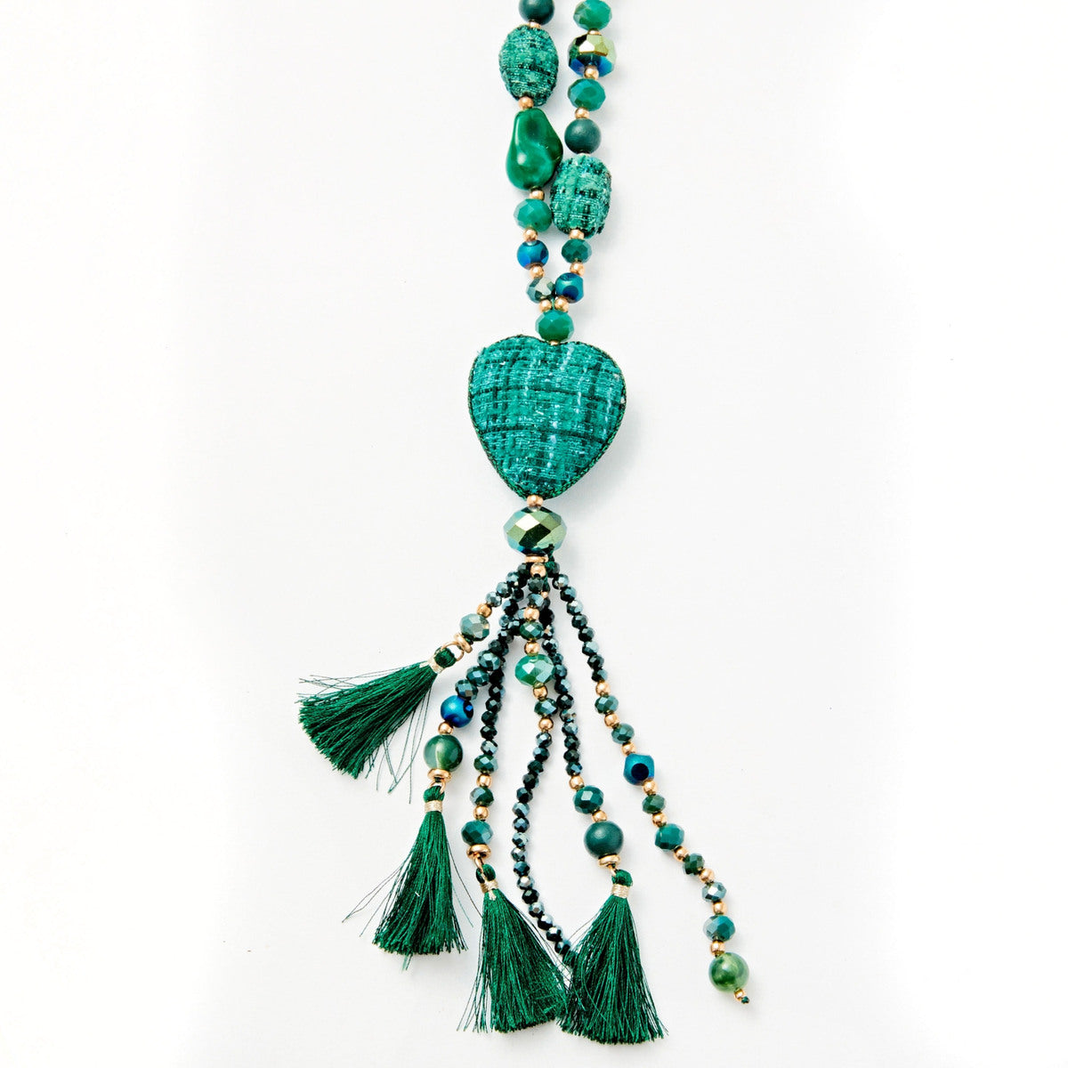 Lovelika Sautoir serti de bijoux en résine précieuse - Felicia Green TU