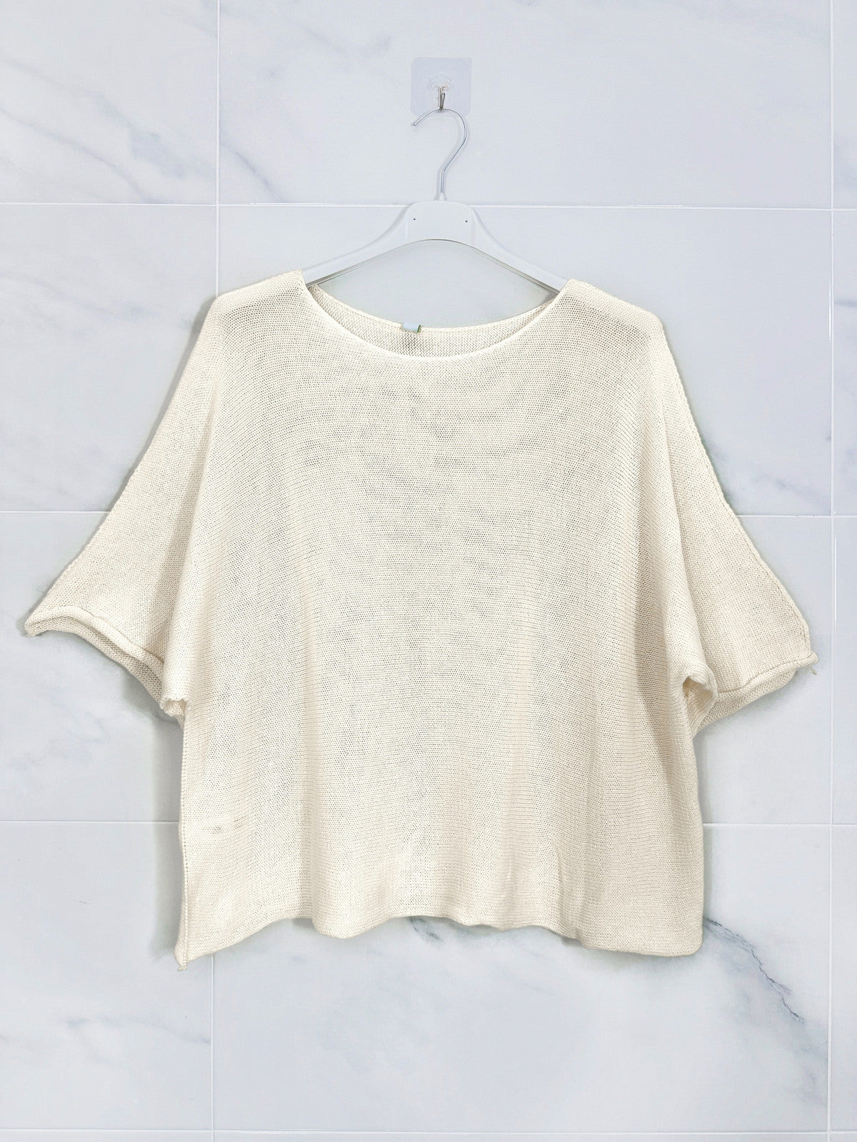 Zafa Cotton knit top Beige TU